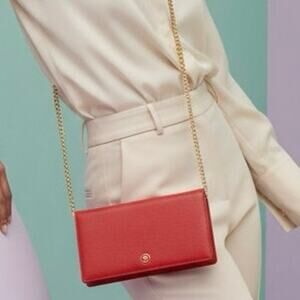 Chanel Red Caviar Long Flap Wallet